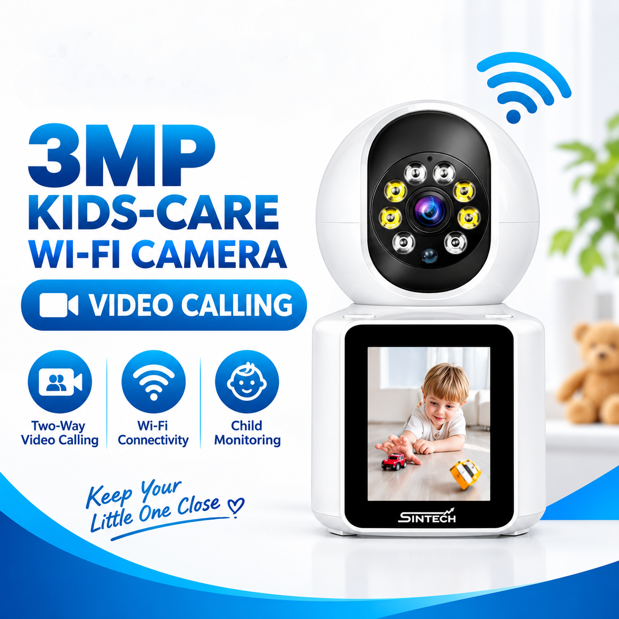 3MP Kids-care WiFi Camera (Video Calling)
