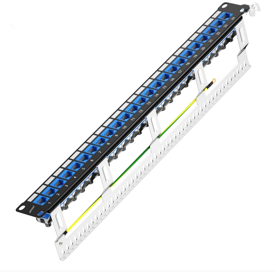 24-Port Cat6 Patch Panel (keystone jack) (keystone patch panel)