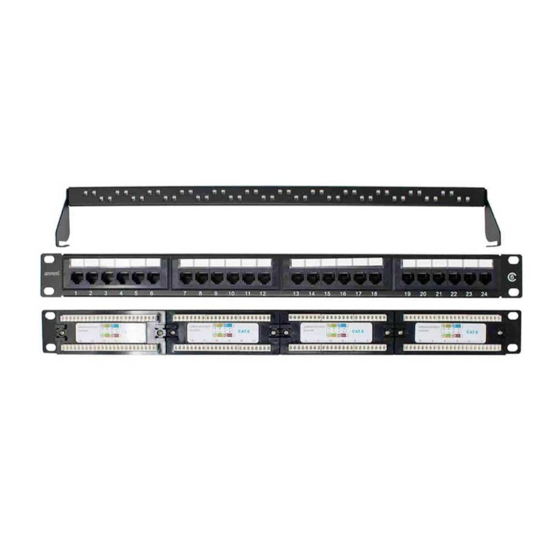 ​24-Port Cat6 Keystone Patch Panel